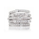 ANILLO DAMIANI “NOTTE DI SAN LORENZO“ DIAMANTE-1.35ct 11.5gr. ORO BLANCO 18K