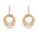 ARETES BUNDLES DIAMANTES-0.08ct GVS 11.2gr. ORO AMARILLO/BLANCO 18K