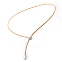 GARGANTILLA LARIAT NODO DIAMANTES-0.13ct GVS 22.1gr. ORO AMARILLO/BLANCO 18K