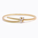 BRAZALETE NODO DIAMANTES-0.12ct GVS 11.2gr. ORO AMARILLO/BLANCO 18K