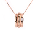 GARG C/DIJE CULT DIAMANTES-0.03ct GVS 5.6gr. 43/45cm. ORO ROSA/BLANCO 18K