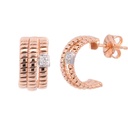 ARETES CULT DIAMANTES-0.06ct GVS 6.0gr. ORO ROSA/BLANCO 18K