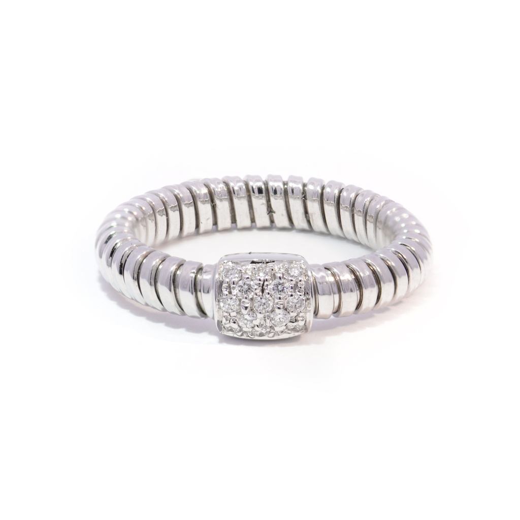 ANILLO BASIC DIAMANTES-0.13ct GVS 3.8 ORO BLANCO 18K