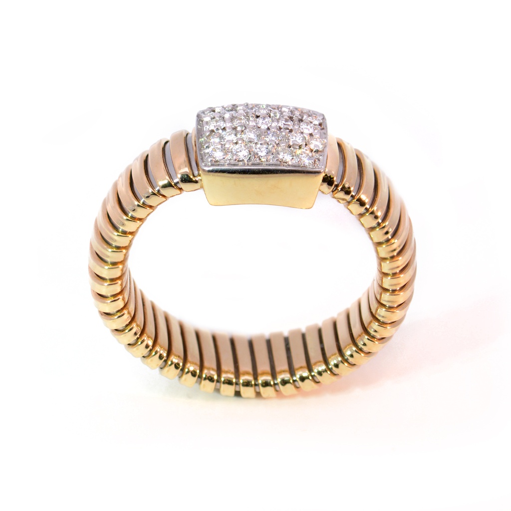 ANILLO KdiK ‘BUNDLES’ DIAMANTES-0.27ct GVS 7.0 ORO AMARILLO/BLANCO 18K