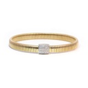 Brazalete KdiK ‘BUNDLES’ Diamantes-0.27ct GVS 14.5gr. ORO AMARILLO/BLANCO 18K
