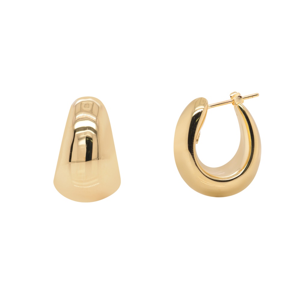 ARETES CITY HOOPS DROP 7.0gr. ORO AMARILLO 18K