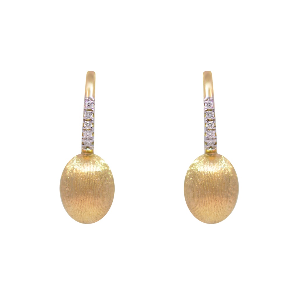 Aretes NANIS BABY-CILIEGINE Diamantes-0.04Ct. ORO AMARILLO/BLANCO 18K