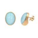ARETES NANIS MUSE AMAZONITA-18.0ct 8.0gr. ORO AMARILLO 18K
