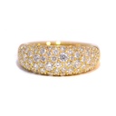 ANILLO PAVE 88-DIAMANTES IDEAL - 1.63ct GVS 6.2gr. ORO AMARILLO 18K 