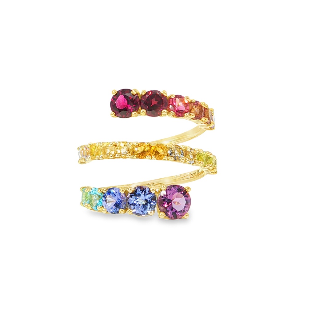 Anillo BRUMANI Yara MULTI/GEMAS 6.2gr ORO AMARILLO 18K