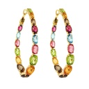 Arracadas BRUMANI Looping Shine MULTI/GEMAS 9.2gr ORO AMARILLO 18K