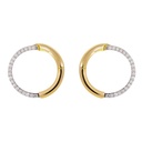 Aretes DIAMANTE-0.40ct H/SI 7.0gr ORO AMARILLO/BLANCO 18K