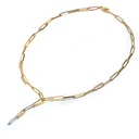Gargantilla "LINK" DIAMANTES-0.14ct H/SI 26.0gr 45cm ORO AMARILLO/BLANCO 18K 
