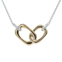 Gargantilla "DUO" DIAMANTES-0.12ct H/SI 45cm 9.0gr ORO AMARILLO/BLANCO 18K