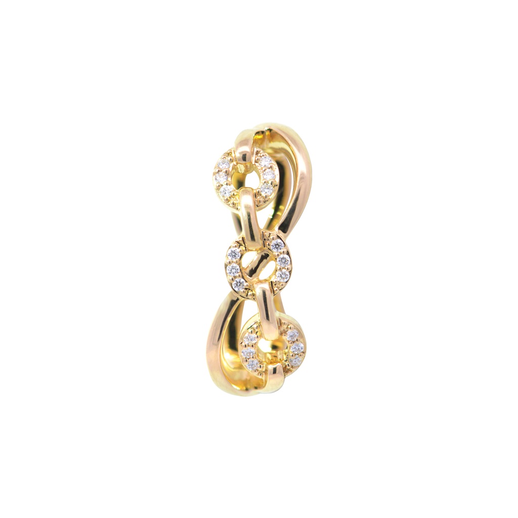 Dije "OH" DIAMANTES-0.09ct H/SI 18KY