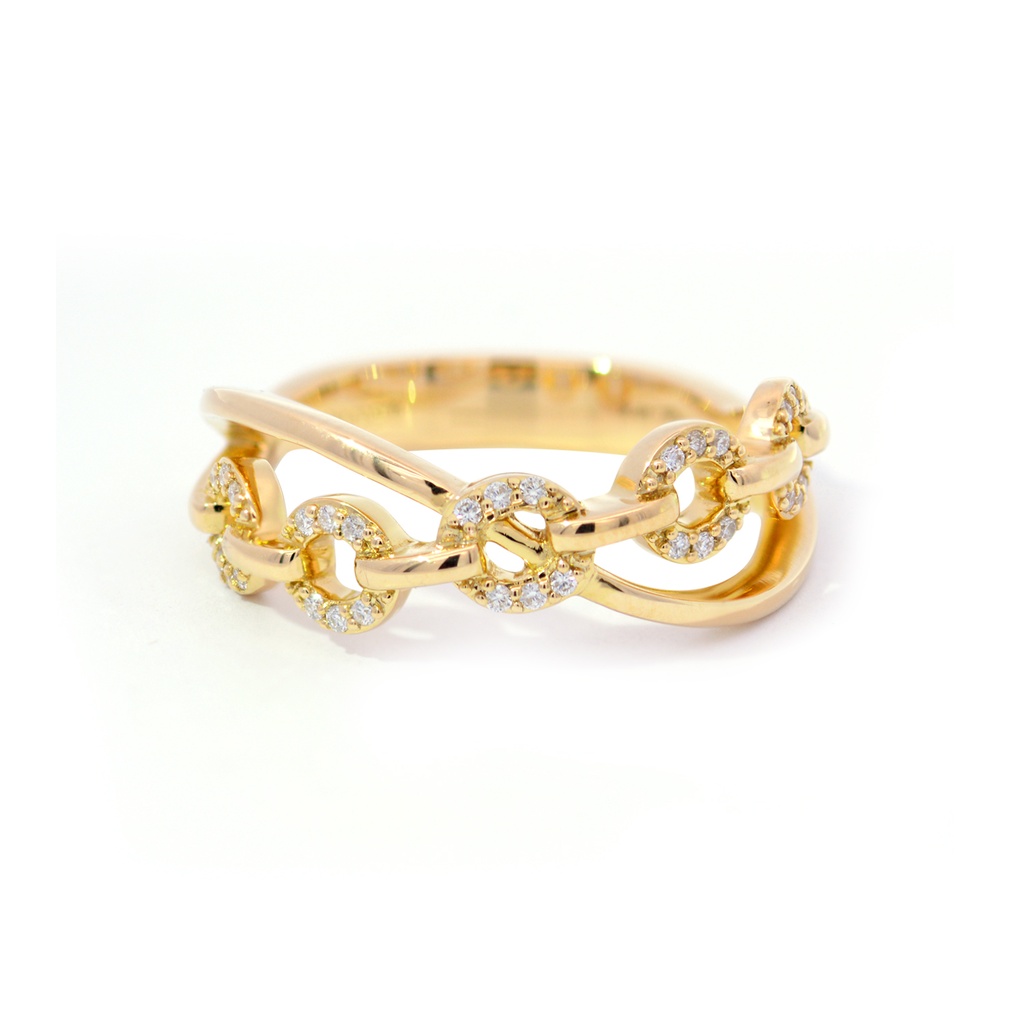 Anillo "OH" DIAMANTES-0.15ct H/SI 18K