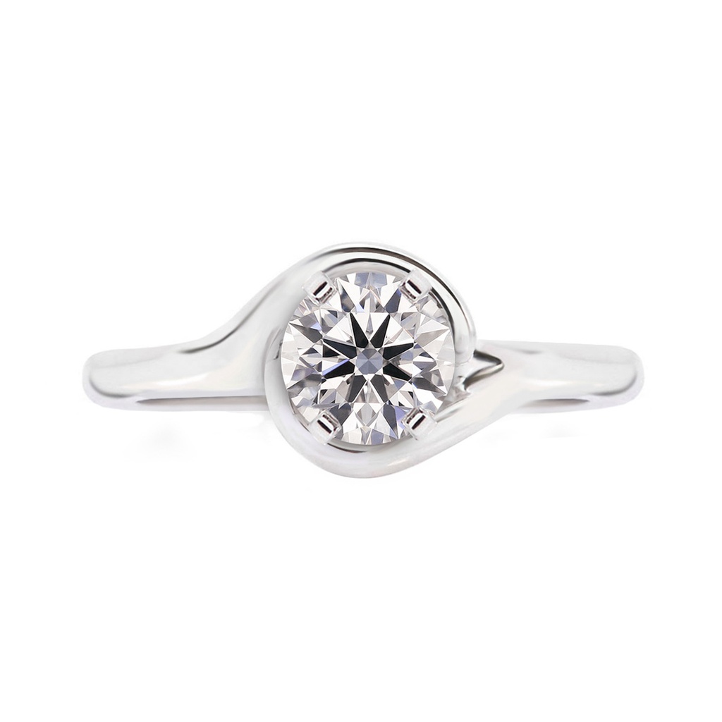 [CYC] Anillo de Compromiso Abracci con un diamante natural Corte Ideal Original 1ct VS2/I en oro blanco 18K