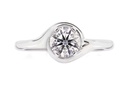 [CYC] Anillo de Compromiso Abracci con un diamante natural Corte Ideal Original 1ct VS2/I en oro blanco 18K
