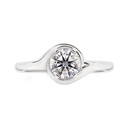 [CYC] Anillo de Compromiso Abracci con un diamante natural Corte Ideal Original 1ct VS2/I en oro blanco 18K