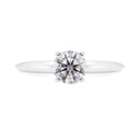 [CYC] Anillo de Compromiso Baby con un diamante natural Corte Ideal Original 1ct VS2/I en oro blanco 18K