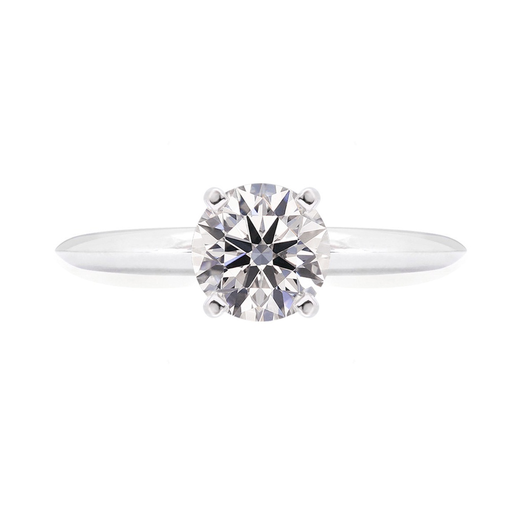 [CYC] Anillo de Compromiso Baby con un diamante natural Corte Ideal Original 1 1/3ct VS2/I en oro blanco 18K