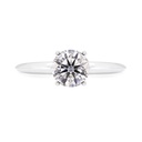 [CYC] Anillo de Compromiso Baby con un diamante natural Corte Ideal Original 1 1/3ct VS2/I en oro blanco 18K