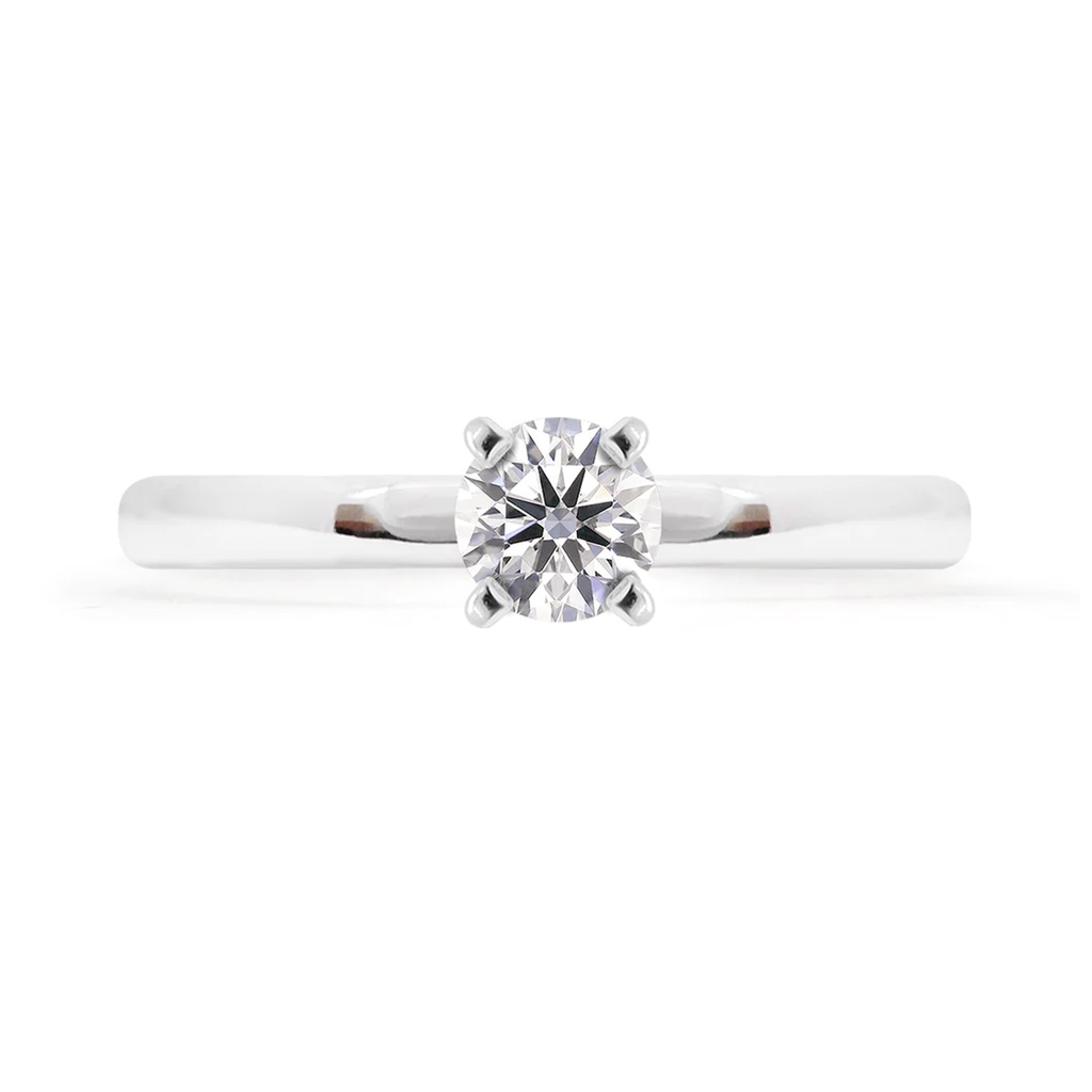 [CYC] Anillo de Compromiso SoloMia con un diamante natural Corte Ideal Original 1/2ct VS2/I en oro blanco 18K