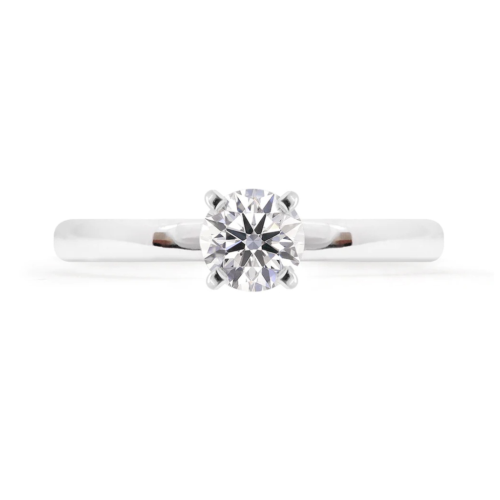[CYC] Anillo de Compromiso SoloMia con un diamante natural Corte Ideal Original 2/3ct VS2/I en oro blanco 18K