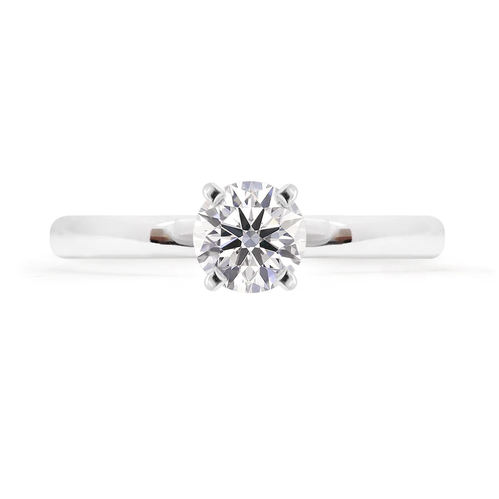 [CYC] Anillo de Compromiso SoloMia con un diamante natural Corte Ideal Original 3/4ct VS2/I en oro blanco 18K