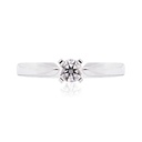 [CYC] Anillo de Compromiso Para Siempre con un diamante natural Corte Ideal Original 1/4ct VS2/I en oro blanco 18K