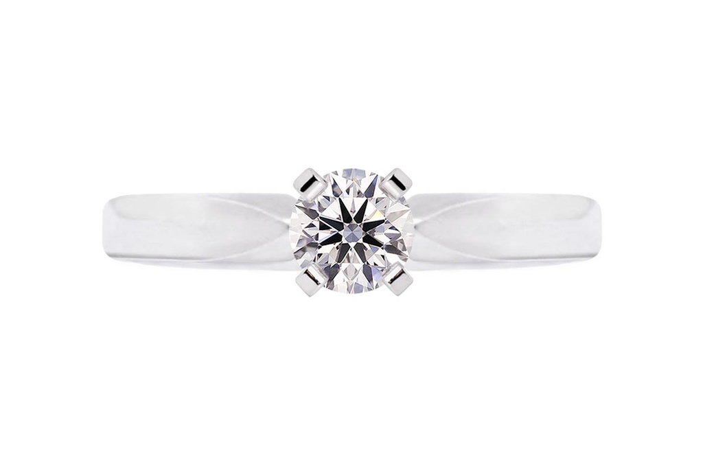 [CYC] Anillo de Compromiso Para Siempre con un diamante natural Corte Ideal Original 1/3ct VS2/I en oro blanco 18K