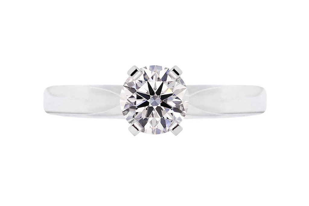 [CYC] Anillo de Compromiso Para Siempre con un diamante natural Corte Ideal Original 3/4ct VS2/I en oro blanco 18K