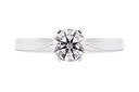 [CYC] Anillo de Compromiso Para Siempre con un diamante natural Corte Ideal Original 1ct VS2/I en oro blanco 18K