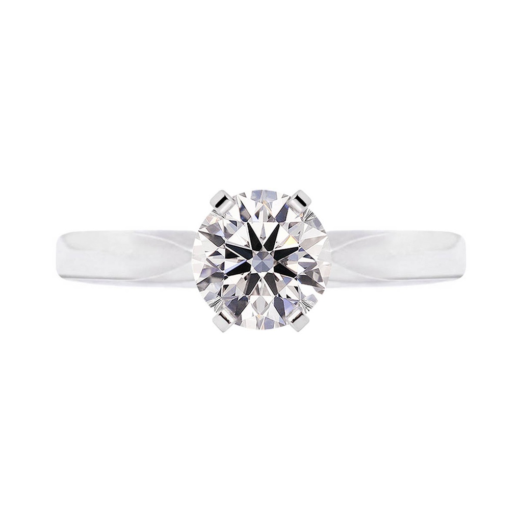 [CYC] Anillo de Compromiso Para Siempre con un diamante natural Corte Ideal Original 1 1/3ct VS2/I en oro blanco 18K