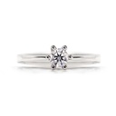 [CYC] Anillo de Compromiso Love con un diamante natural Corte Ideal Original 1/4ct VS2/I en oro blanco 18K