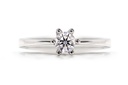 [CYC] Anillo de Compromiso Love con un diamante natural Corte Ideal Original 1/4ct VS2/I en oro blanco 18K