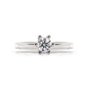 [CYC] Anillo de Compromiso Love con un diamante natural Corte Ideal Original 1/3ct VS2/I en oro blanco 18K