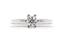 [CYC] Anillo de Compromiso Love con un diamante natural Corte Ideal Original 1/3ct VS2/I en oro blanco 18K