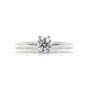 [CYC] Anillo de Compromiso Love con un diamante natural Corte Ideal Original 1/2ct VS2/I en oro blanco 18K