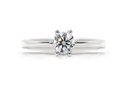 [CYC] Anillo de Compromiso Love con un diamante natural Corte Ideal Original 1/2ct VS2/I en oro blanco 18K