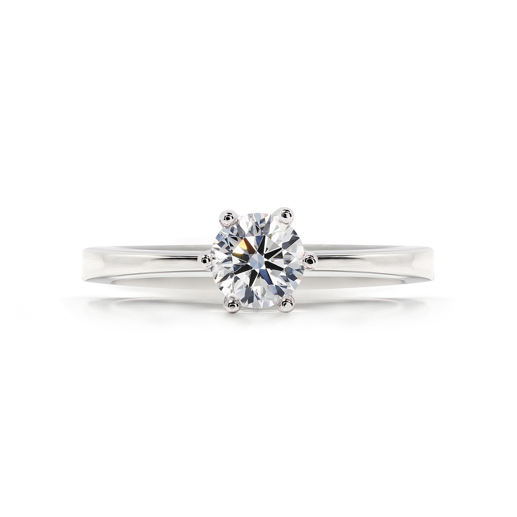 [CYC] Anillo de Compromiso Love con un diamante natural Corte Ideal Original 2/3ct VS2/I en oro blanco 18K