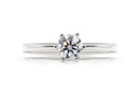 [CYC] Anillo de Compromiso Love con un diamante natural Corte Ideal Original 2/3ct VS2/I en oro blanco 18K