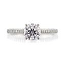 [CYC] Anillo de Compromiso Desire con un diamante natural Corte Ideal Original 1ct VS2/I y adornado con 0.09ct diamantes naturales VS/G en oro blanco 18K