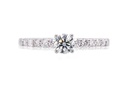 [CYC] Anillo de Compromiso Dream con un diamante natural Corte Ideal Original 1/3ct VS2/I y adornado con 0.19ct diamantes naturales VS/G en oro blanco 18K