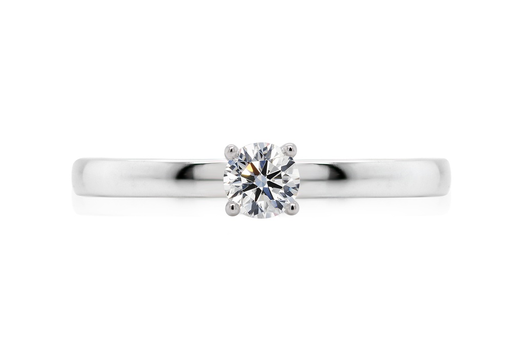 [CYC] Anillo de Compromiso Utopia con un diamante natural Corte Ideal Original 1/4ct VS2/I en oro blanco 18K