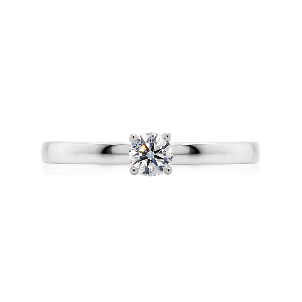 [CYC] Anillo de Compromiso Utopia con un diamante natural Corte Ideal Original 1/4ct VS2/I en oro blanco 18K