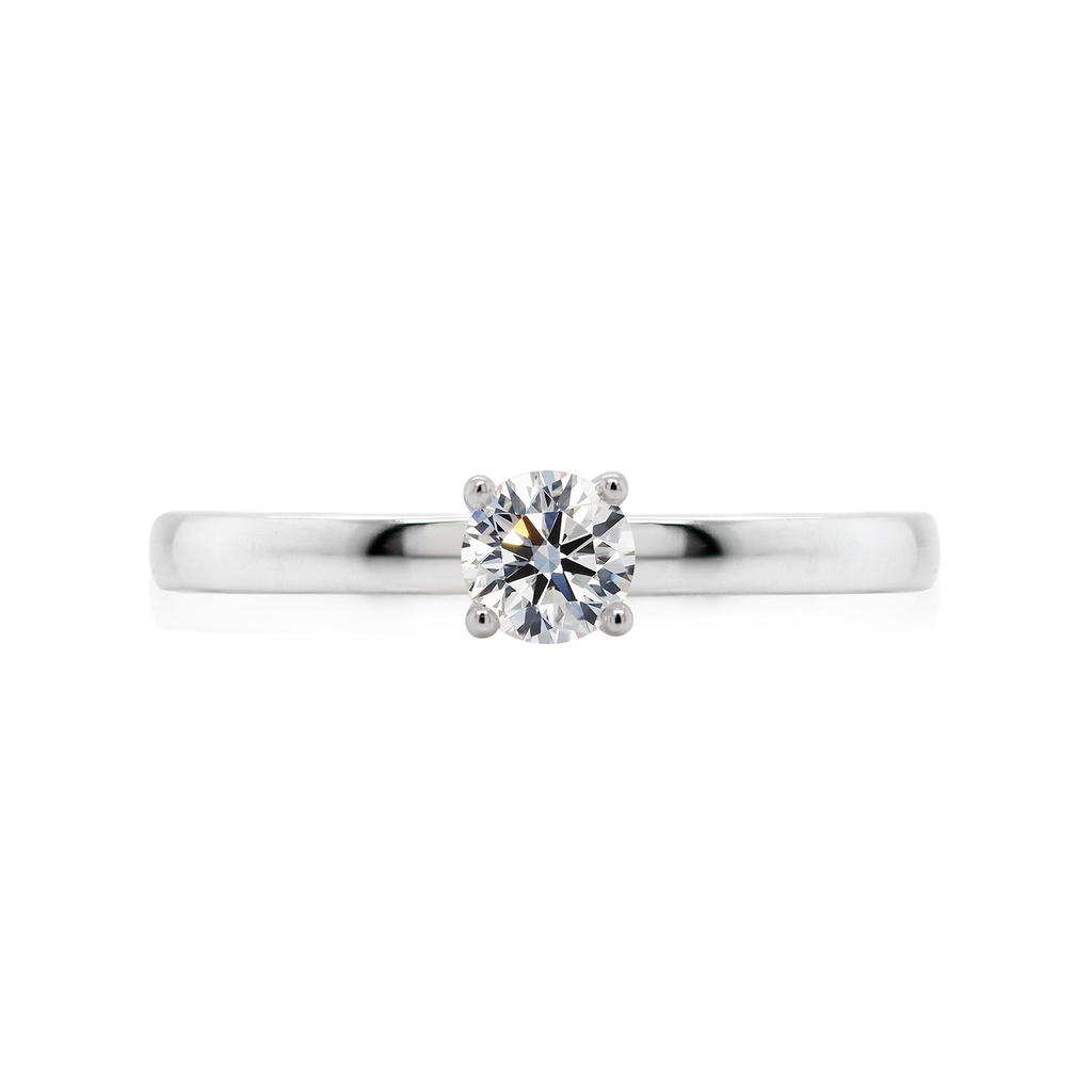 [CYC] Anillo de Compromiso Utopia con un diamante natural Corte Ideal Original 1/3ct VS2/I en oro blanco 18K