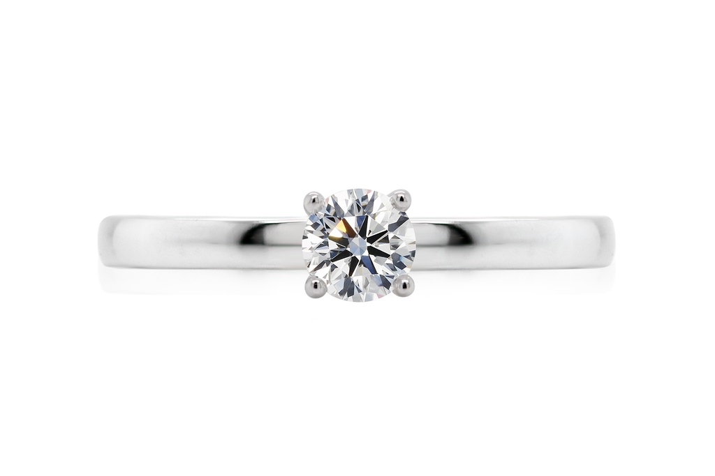 [CYC] Anillo de Compromiso Utopia con un diamante natural Corte Ideal Original 1/3ct VS2/I en oro blanco 18K