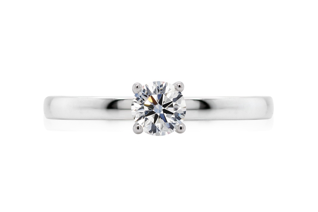 [CYC] Anillo de Compromiso Utopia con un diamante natural Corte Ideal Original 1/2ct VS2/I en oro blanco 18K