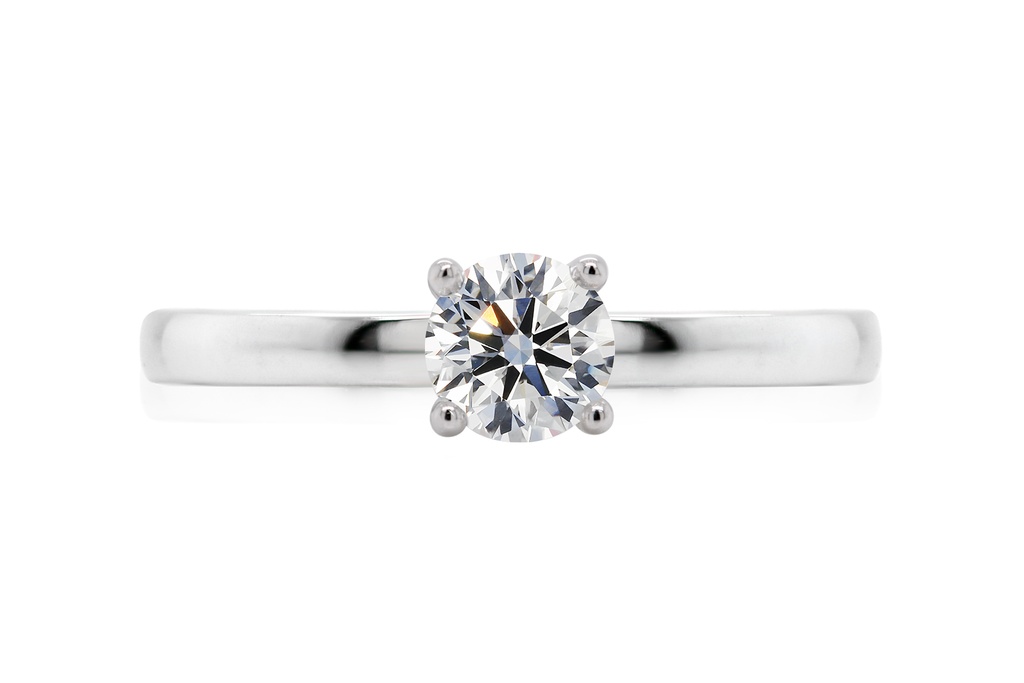 [CYC] Anillo de Compromiso Utopia con un diamante natural Corte Ideal Original 2/3ct VS2/I en oro blanco 18K